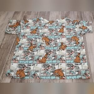Scooby-Doo All Over Character Graphic Cartoon Print juniors L (11-13) Top